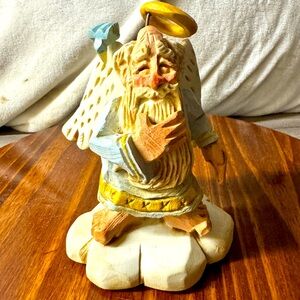 David Frykman The Oldest Angel Figurine Blue Birds 1995 DF3105 Coynes Tag PRAISE